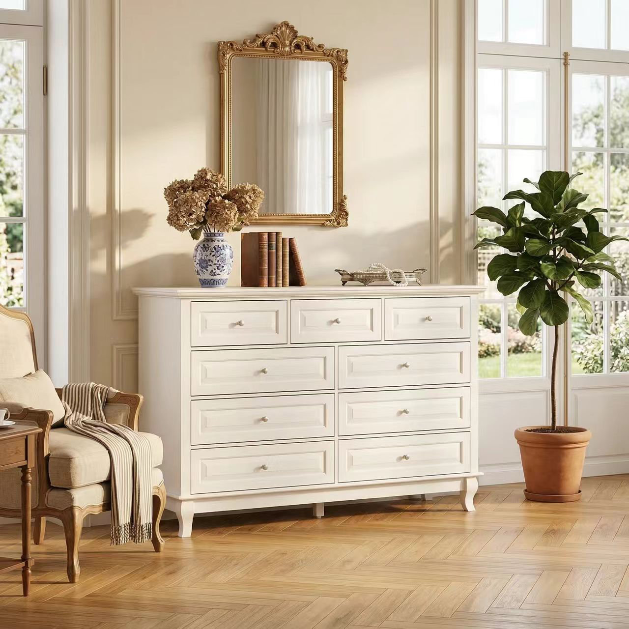 Charlton Home® Durmish 55.1” Wide 9-Drawer Dresser & Reviews | Wayfair